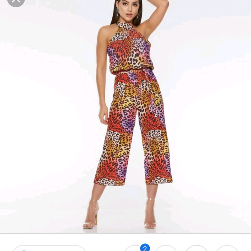 quiz leopard jumpsuit